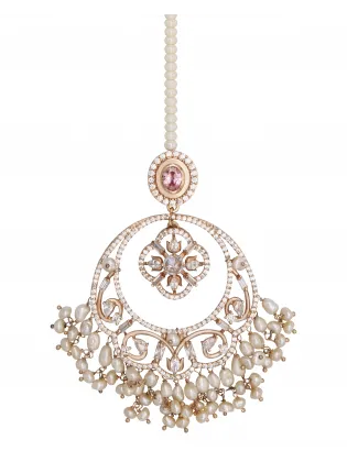 Freshwater Pearl Chandbali Maangtika