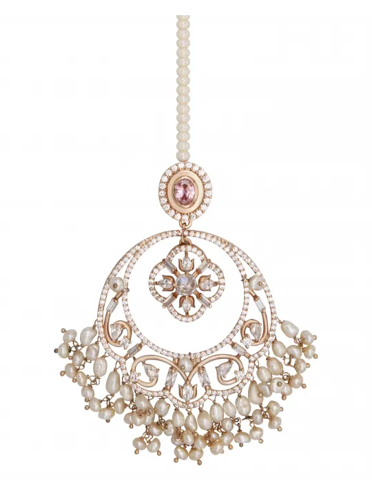 Freshwater Pearl Chandbali Maangtika