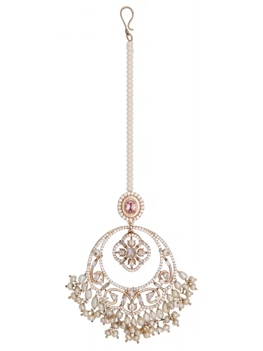 Freshwater Pearl Chandbali Maangtika